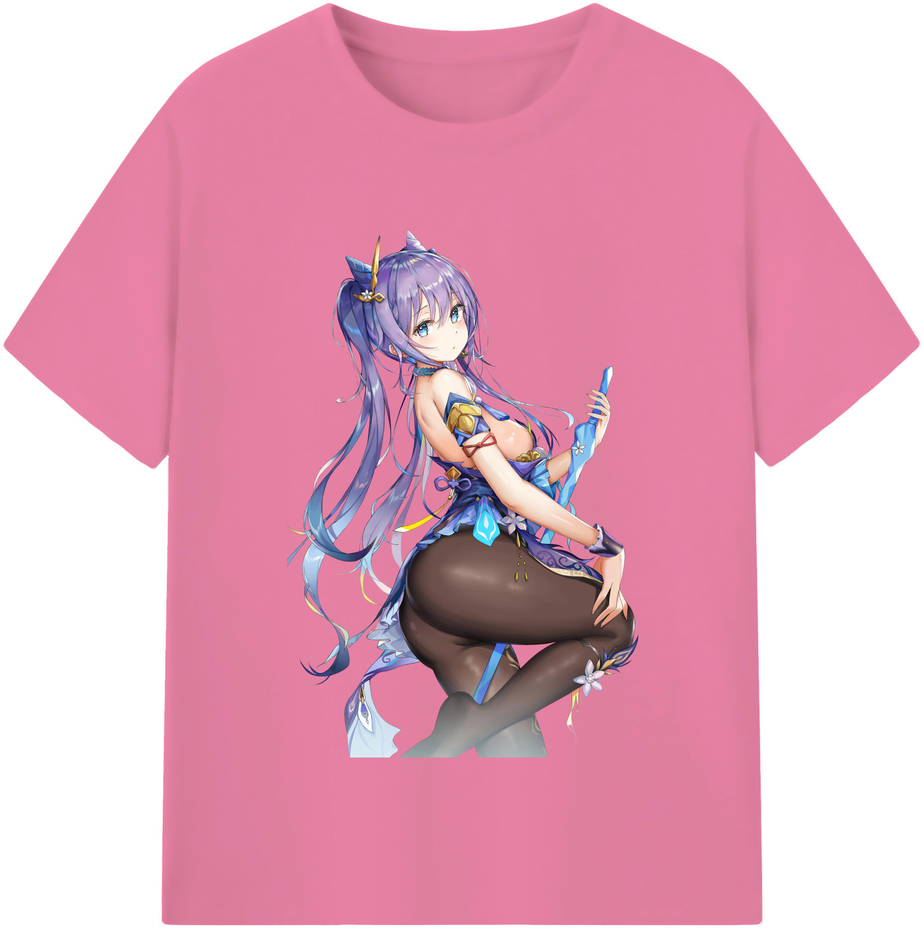 げんし神 刻晴 こくせい genshin Kokusei 綿100％半袖Tシャツ（フロントプリント）